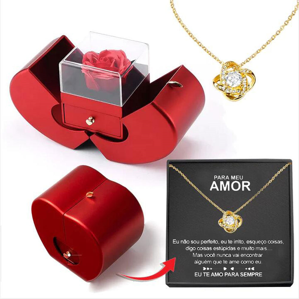 🌹Eternal Rose Jewelry Box – Apple-Shaped Gift for Special Occasions