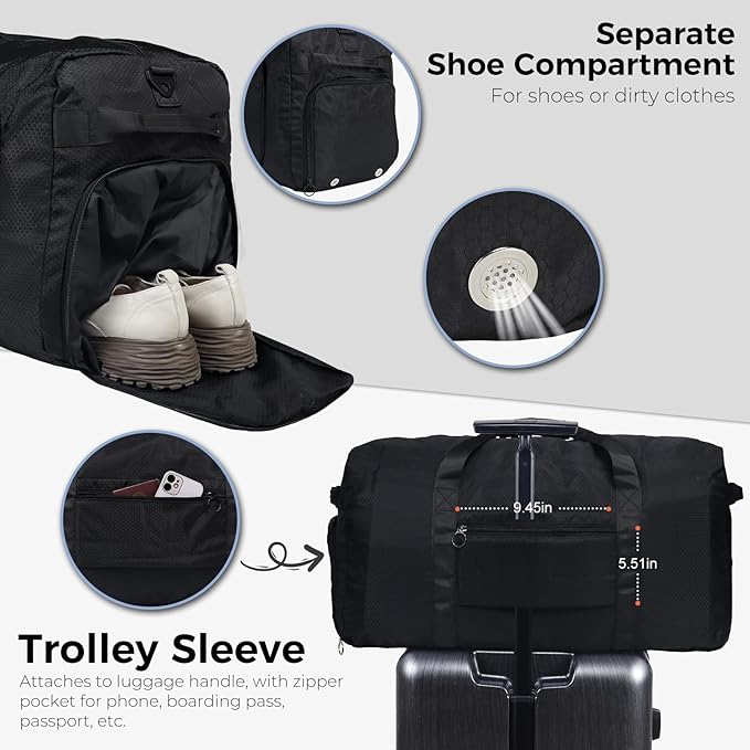 🧳 Large Capacity Travel Duffle Bag – Waterproof & Foldable Suit Tote