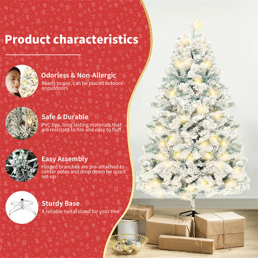 Artificial Snow Christmas Tree – Festive Holiday Decoration