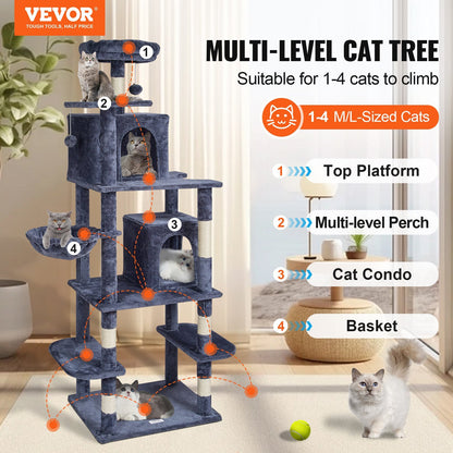 🐾 VEVOR Cat Tree Tower – Comfort, Fun & Style for Your Cat