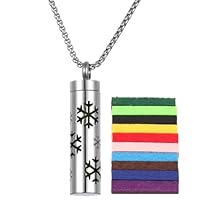 🌸 Aromatherapy Pendant Necklace – Titanium Steel Essential Oil Bottle