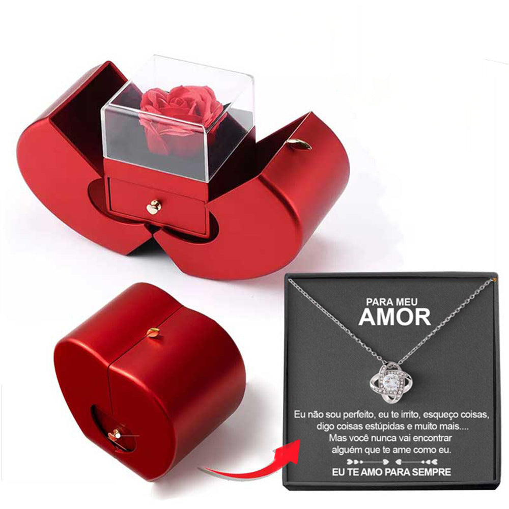 🌹Eternal Rose Jewelry Box – Apple-Shaped Gift for Special Occasions