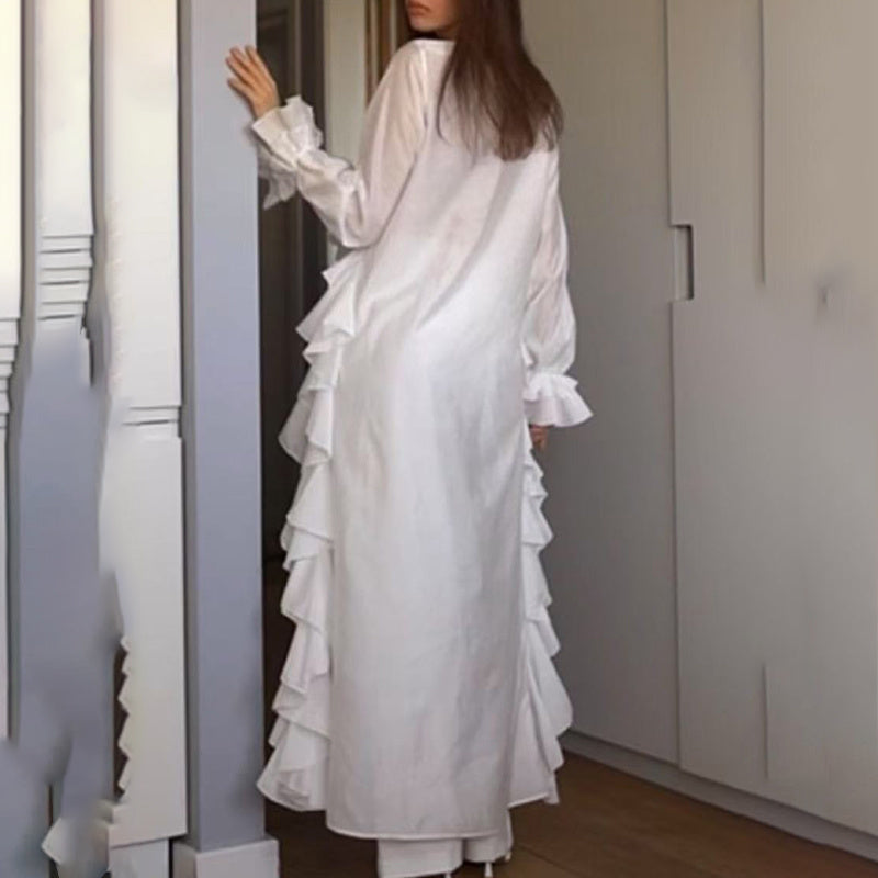 🌸 Elegant Ruffled V-Neck Blouse – Sophisticated, Stylish & Perfectly Versatile