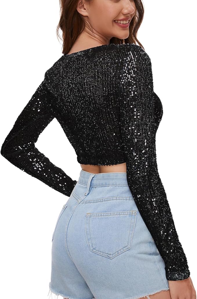 ✨ Sequin Crop Top – Shine Boldly at Every Party