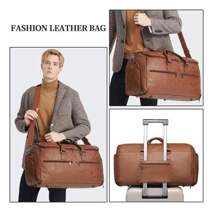 👜 Brown Travel Duffel Bag – Oversized Weekender & Carry-On