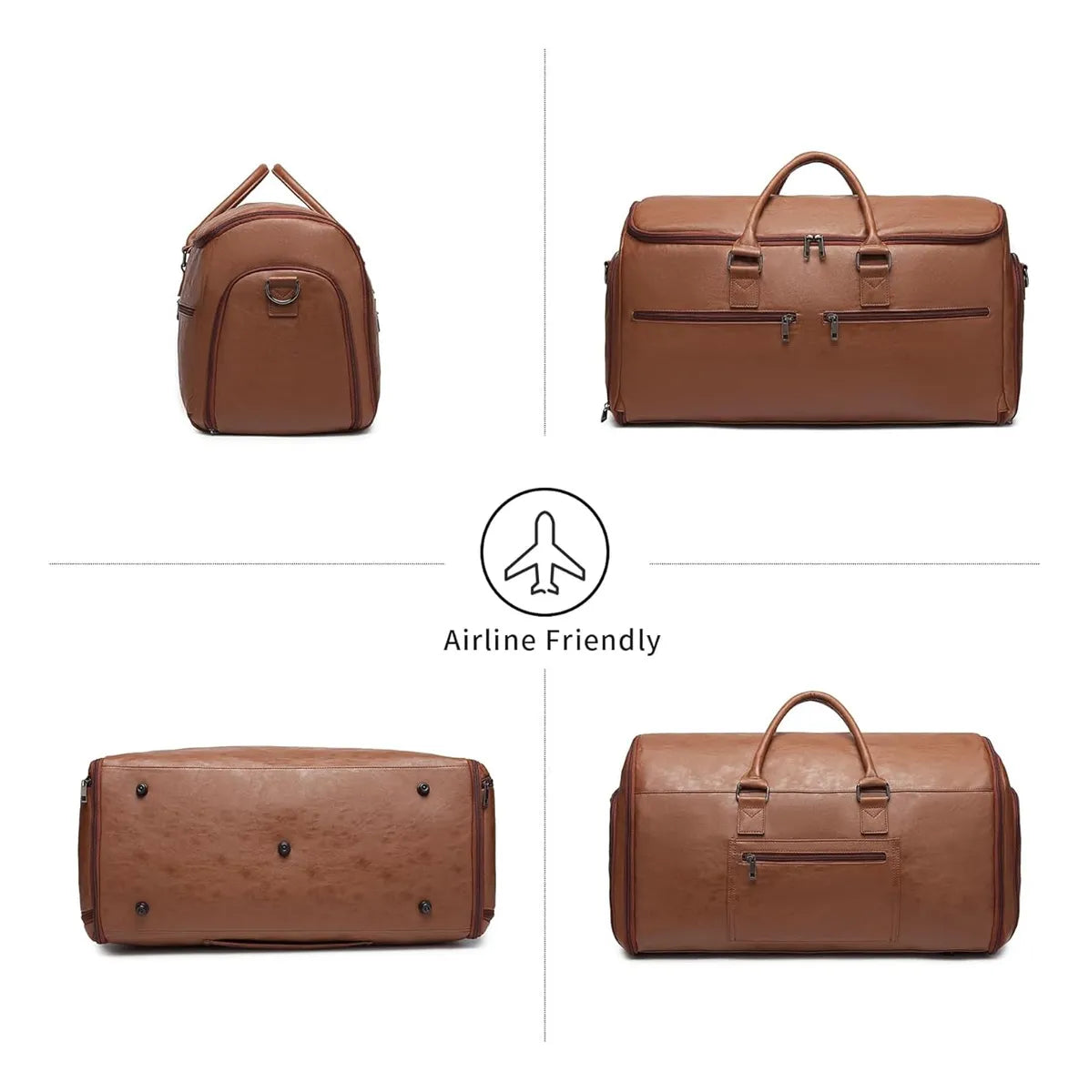 👜 Brown Travel Duffel Bag – Oversized Weekender & Carry-On