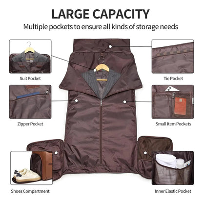 👜 Brown Travel Duffel Bag – Oversized Weekender & Carry-On