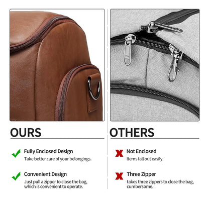 👜 Brown Travel Duffel Bag – Oversized Weekender & Carry-On