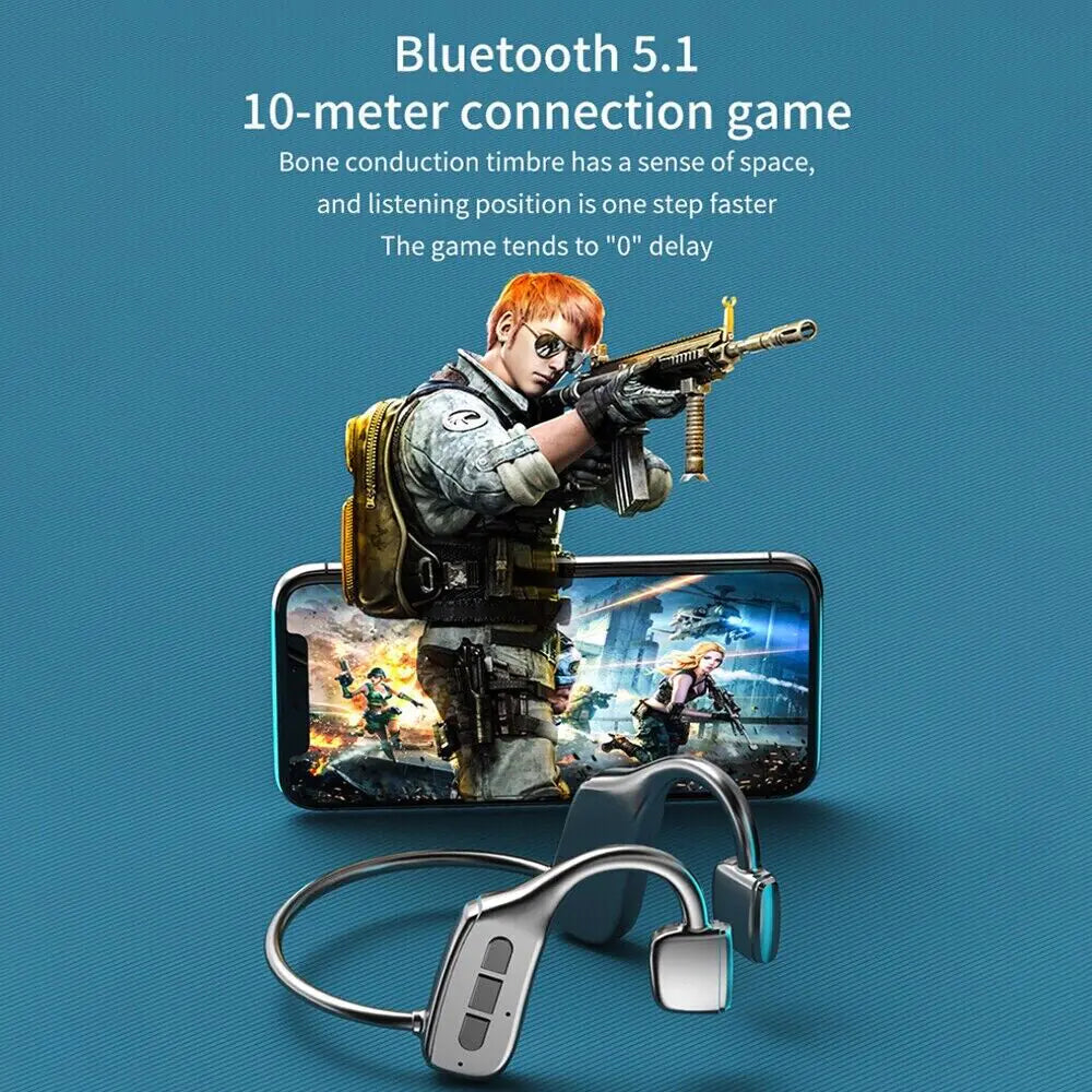 🎧Bone Conduction Bluetooth 5.1 Headphones – Wireless Open-Ear Sport Headset