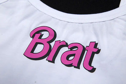 👚 Trendy Women's Letter Print Crop Top – Style That Speaks