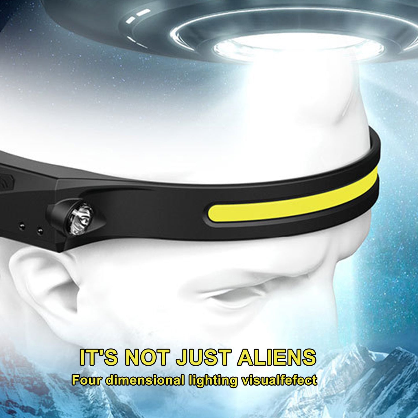 💡 COB LED Induction Riding Headlamp – USB Rechargeable Waterproof Headlight