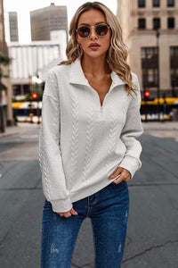 💫 Casual Half-Zip Knit Pullover – Cozy, Chic & Effortlessly Versatile