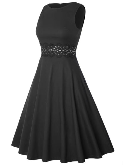 🌸 2025 Retro Floral Lace A-Line Dress – Elegant, Effortless, and Timeless