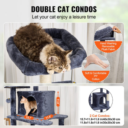 🐾 VEVOR Cat Tree Tower – Comfort, Fun & Style for Your Cat