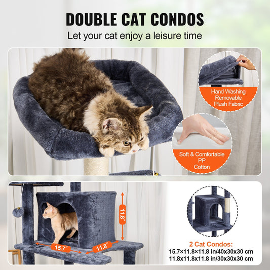 🐾 VEVOR Cat Tree Tower – Comfort, Fun & Style for Your Cat