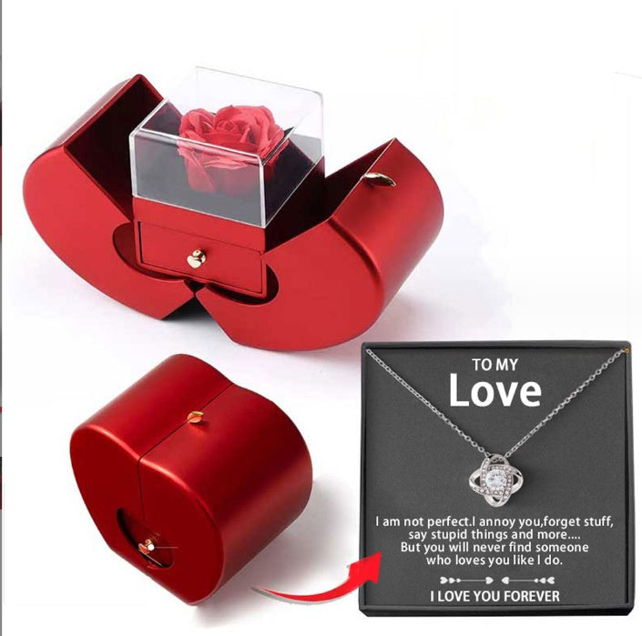 🌹Eternal Rose Jewelry Box – Apple-Shaped Gift for Special Occasions